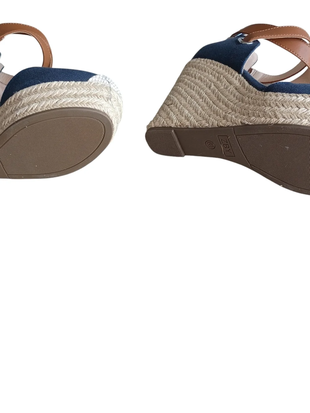 Piepiebuy Navy & Brown Espadrilles SZ 6.5